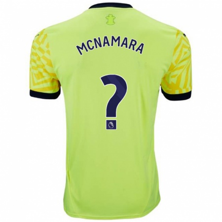 Kandiny Femme Maillot Josh Mcnamara #0 Jaune Tenues Extérieur 2024/25 T-Shirt