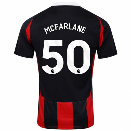 Kandiny Femme Maillot Callum Mcfarlane #50 Noir Rouge Tenues Extérieur 2024/25 T-Shirt