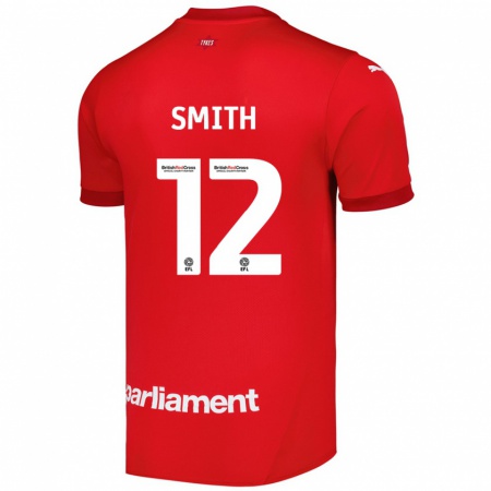 Kandiny Enfant Maillot Jackson Smith #12 Rouge Tenues Domicile 2024/25 T-Shirt