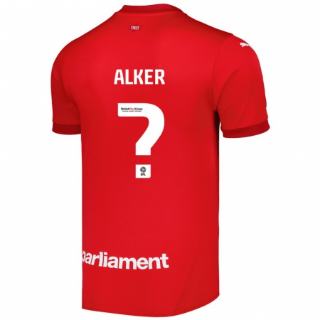 Kandiny Enfant Maillot Luke Alker #0 Rouge Tenues Domicile 2024/25 T-Shirt