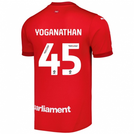 Kandiny Enfant Maillot Vimal Yoganathan #45 Rouge Tenues Domicile 2024/25 T-Shirt