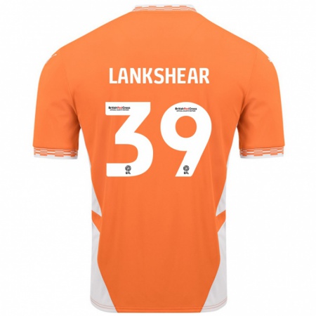 Kandiny Enfant Maillot Alex Lankshear #39 Orange Blanc Tenues Domicile 2024/25 T-Shirt