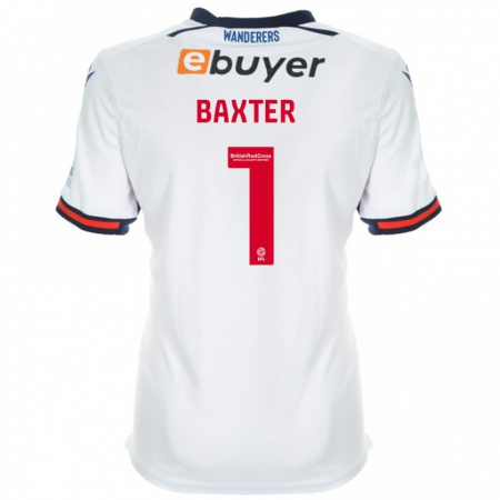 Kandiny Enfant Maillot Nathan Baxter #1 Blanc Tenues Domicile 2024/25 T-Shirt