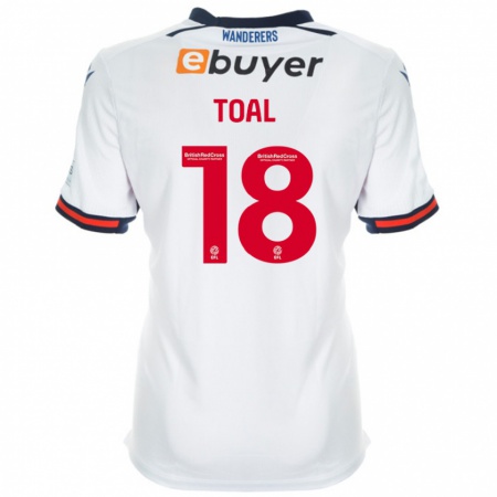 Kandiny Enfant Maillot Eoin Toal #18 Blanc Tenues Domicile 2024/25 T-Shirt