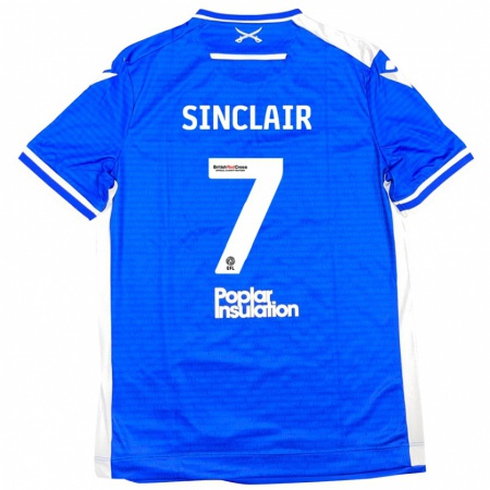 Kandiny Enfant Maillot Scott Sinclair #7 Bleu Blanc Tenues Domicile 2024/25 T-Shirt