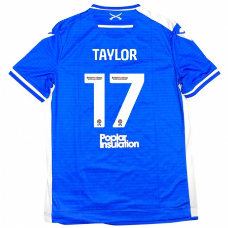 Kandiny Enfant Maillot Connor Taylor #17 Bleu Blanc Tenues Domicile 2024/25 T-Shirt