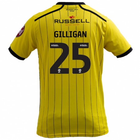 Kandiny Enfant Maillot Ciaran Gilligan #25 Jaune Tenues Domicile 2024/25 T-Shirt