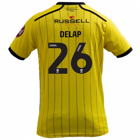 Kandiny Enfant Maillot Finn Delap #26 Jaune Tenues Domicile 2024/25 T-Shirt