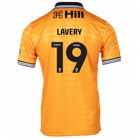 Kandiny Enfant Maillot Shayne Lavery #19 Orange Tenues Domicile 2024/25 T-Shirt