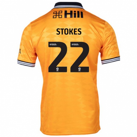 Kandiny Enfant Maillot Josh Stokes #22 Orange Tenues Domicile 2024/25 T-Shirt