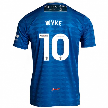 Kandiny Enfant Maillot Charlie Wyke #10 Bleu Tenues Domicile 2024/25 T-Shirt