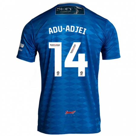 Kandiny Enfant Maillot Daniel Adu-Adjei #14 Bleu Tenues Domicile 2024/25 T-Shirt