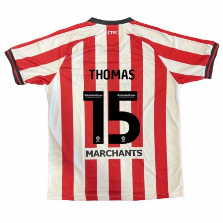 Kandiny Enfant Maillot Jordan Thomas #15 Rouge Blanc Tenues Domicile 2024/25 T-Shirt