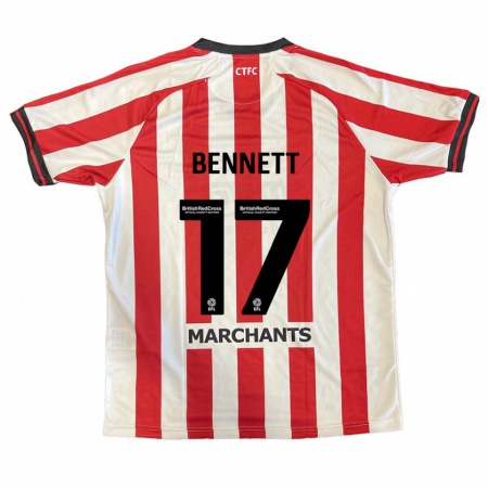 Kandiny Enfant Maillot Scot Bennett #17 Rouge Blanc Tenues Domicile 2024/25 T-Shirt