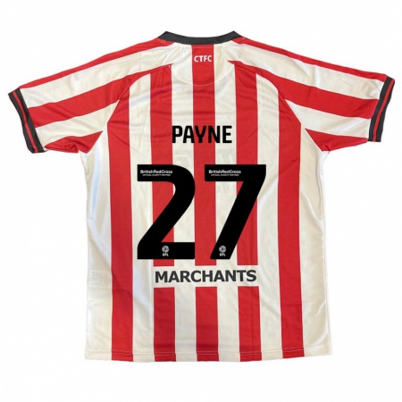 Kandiny Enfant Maillot Lewis Payne #27 Rouge Blanc Tenues Domicile 2024/25 T-Shirt