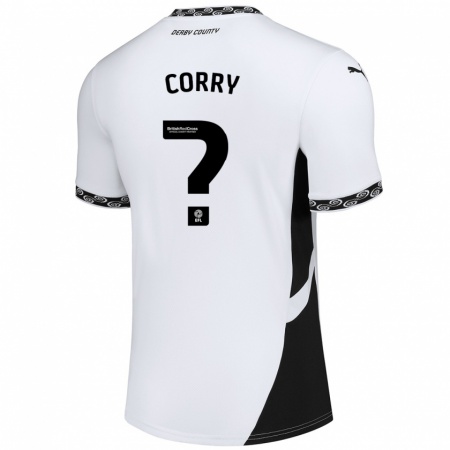 Kandiny Enfant Maillot Sean Corry #0 Blanc Noir Tenues Domicile 2024/25 T-Shirt