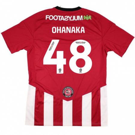 Kandiny Enfant Maillot Santino Ohanaka #48 Rouge Blanc Tenues Domicile 2024/25 T-Shirt