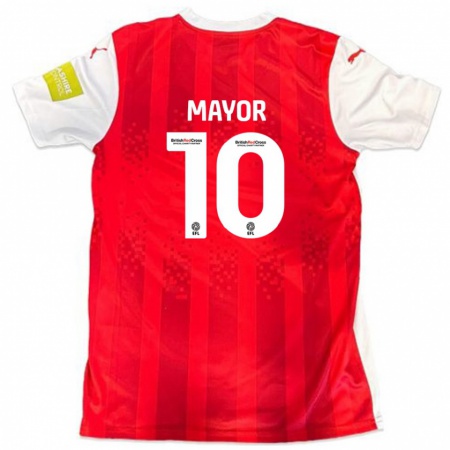 Kandiny Enfant Maillot Danny Mayor #10 Rouge Blanc Tenues Domicile 2024/25 T-Shirt