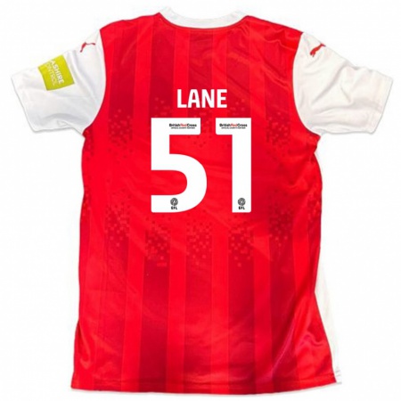 Kandiny Enfant Maillot Mikey Lane #51 Rouge Blanc Tenues Domicile 2024/25 T-Shirt