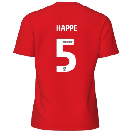 Kandiny Enfant Maillot Dan Happe #5 Rouge Tenues Domicile 2024/25 T-Shirt