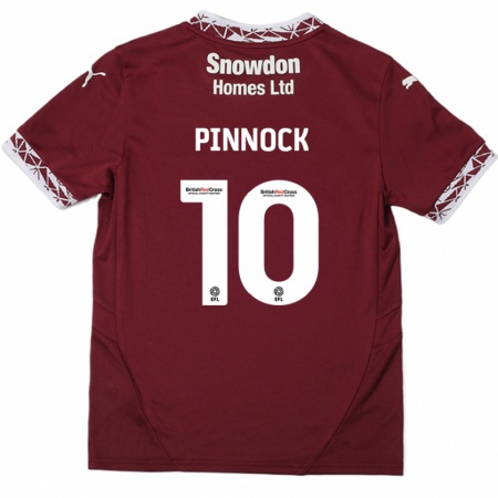 Kandiny Enfant Maillot Mitch Pinnock #10 Bordeaux Tenues Domicile 2024/25 T-Shirt