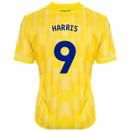 Kandiny Enfant Maillot Mark Harris #9 Jaune Tenues Domicile 2024/25 T-Shirt