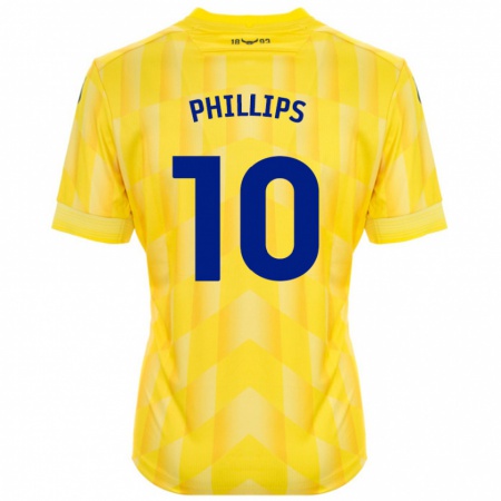 Kandiny Enfant Maillot Matt Phillips #10 Jaune Tenues Domicile 2024/25 T-Shirt