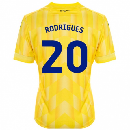 Kandiny Enfant Maillot Rúben Rodrigues #20 Jaune Tenues Domicile 2024/25 T-Shirt