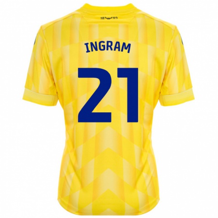 Kandiny Enfant Maillot Matt Ingram #21 Jaune Tenues Domicile 2024/25 T-Shirt