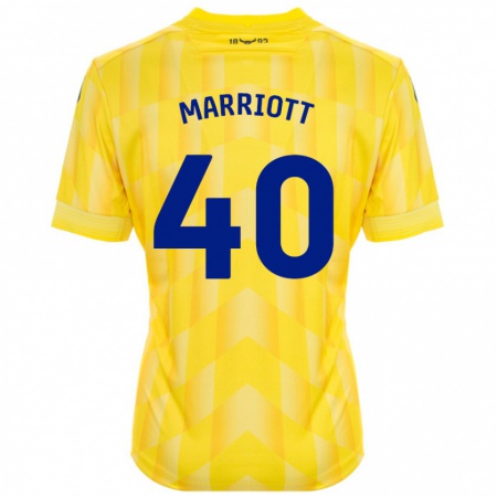 Kandiny Enfant Maillot Monty Marriott #40 Jaune Tenues Domicile 2024/25 T-Shirt