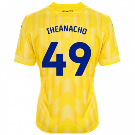 Kandiny Enfant Maillot Josh Iheanacho #49 Jaune Tenues Domicile 2024/25 T-Shirt