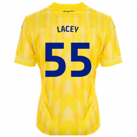 Kandiny Enfant Maillot Aaron Lacey #55 Jaune Tenues Domicile 2024/25 T-Shirt