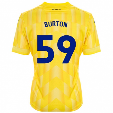 Kandiny Enfant Maillot Kasway Burton #59 Jaune Tenues Domicile 2024/25 T-Shirt