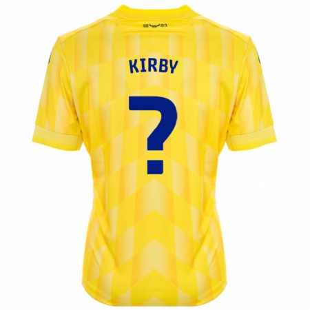 Kandiny Enfant Maillot Ellie Kirby #0 Jaune Tenues Domicile 2024/25 T-Shirt