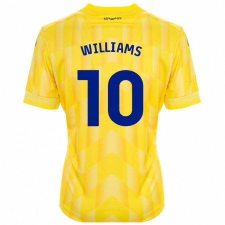 Kandiny Enfant Maillot Cheryl Williams #10 Jaune Tenues Domicile 2024/25 T-Shirt