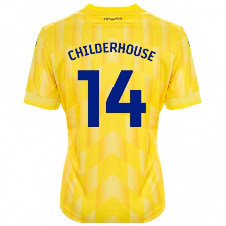 Kandiny Enfant Maillot Molly Childerhouse #14 Jaune Tenues Domicile 2024/25 T-Shirt