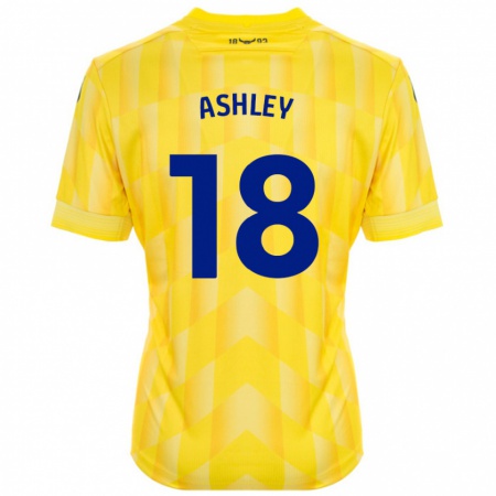 Kandiny Enfant Maillot Alex Ashley #18 Jaune Tenues Domicile 2024/25 T-Shirt