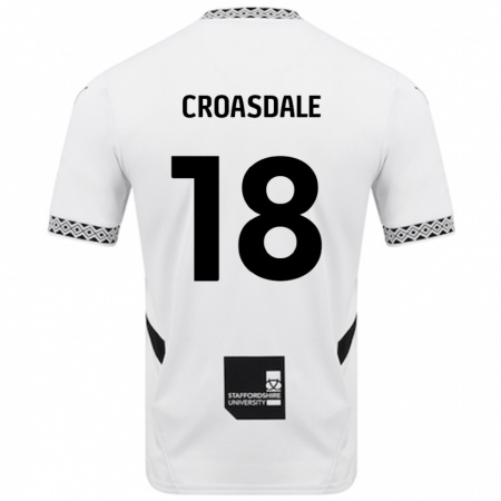 Kandiny Enfant Maillot Ryan Croasdale #18 Blanc Tenues Domicile 2024/25 T-Shirt