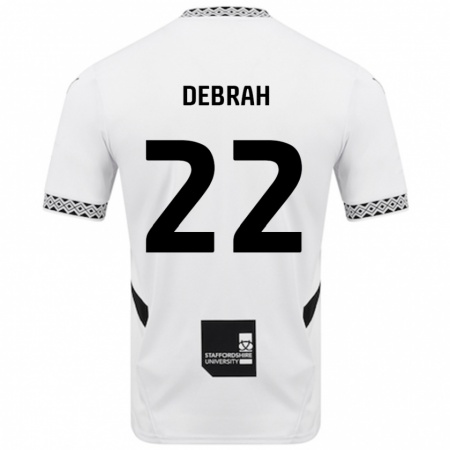 Kandiny Enfant Maillot Jesse Debrah #22 Blanc Tenues Domicile 2024/25 T-Shirt