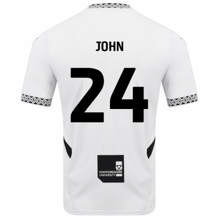 Kandiny Enfant Maillot Kyle John #24 Blanc Tenues Domicile 2024/25 T-Shirt