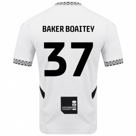 Kandiny Enfant Maillot Benicio Baker-Boaitey #37 Blanc Tenues Domicile 2024/25 T-Shirt