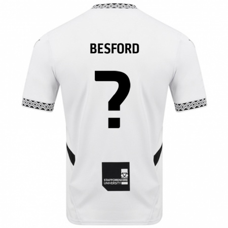 Kandiny Enfant Maillot Callum Besford #0 Blanc Tenues Domicile 2024/25 T-Shirt