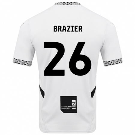 Kandiny Enfant Maillot Liam Brazier #26 Blanc Tenues Domicile 2024/25 T-Shirt