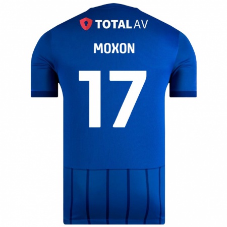 Kandiny Enfant Maillot Owen Moxon #17 Bleu Tenues Domicile 2024/25 T-Shirt