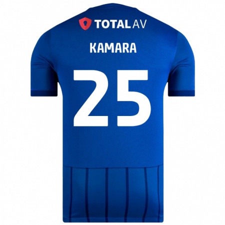 Kandiny Enfant Maillot Abdoulaye Kamara #25 Bleu Tenues Domicile 2024/25 T-Shirt