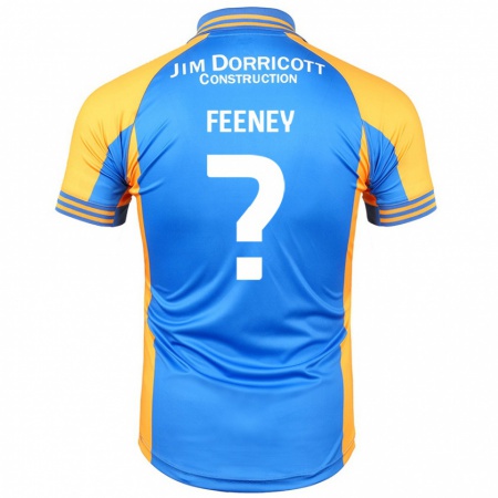 Kandiny Enfant Maillot Josh Feeney #0 Bleu Ambre Tenues Domicile 2024/25 T-Shirt