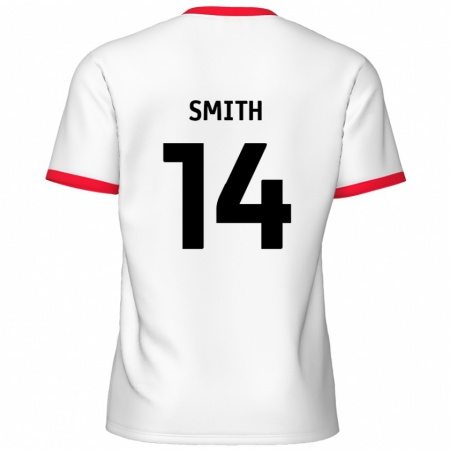 Kandiny Enfant Maillot Kane Smith #14 Blanc Rouge Tenues Domicile 2024/25 T-Shirt