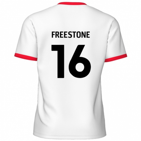 Kandiny Enfant Maillot Lewis Freestone #16 Blanc Rouge Tenues Domicile 2024/25 T-Shirt