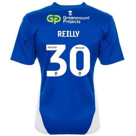 Kandiny Enfant Maillot Jack Reilly #30 Bleu Blanc Tenues Domicile 2024/25 T-Shirt