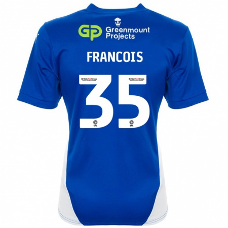 Kandiny Enfant Maillot Tyrese Francois #35 Bleu Blanc Tenues Domicile 2024/25 T-Shirt